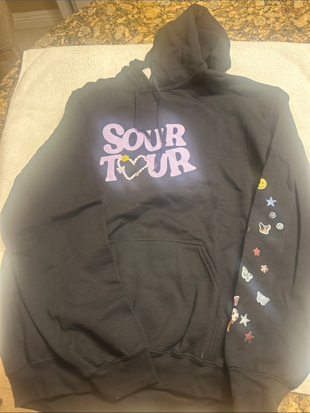 Black "SOUR TOUR" Graphic Hoodie - Unbranded
